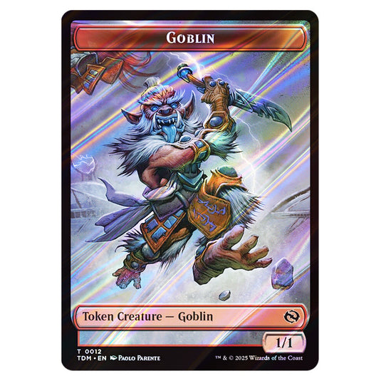 Goblin 0012 card from the Magic The Gathering set Tarkir: Dragonstorm Tokens