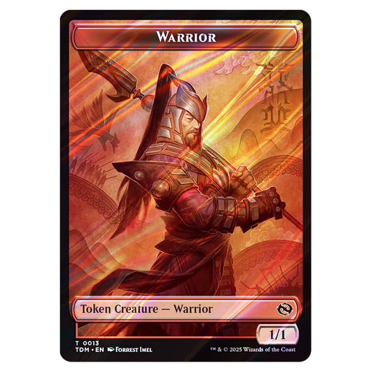 Warrior 0013 card from the Magic The Gathering set Tarkir: Dragonstorm Tokens