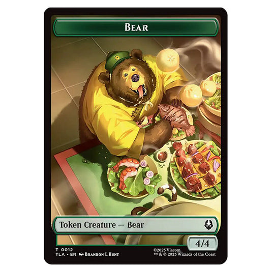 Bear 0012 card from the Magic The Gathering set Avatar: The Last Airbender Tokens