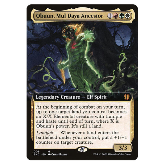 Obuun, Mul Daya Ancestor 008 card from the Magic The Gathering set Zendikar Rising Commander
