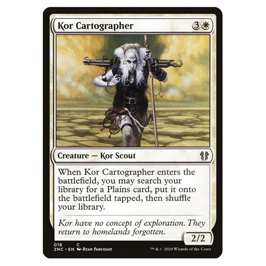 Kor Cartographer 018 card from the Magic The Gathering set Zendikar Rising Commander