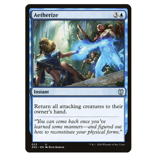 Aetherize 023 card from the Magic The Gathering set Zendikar Rising Commander
