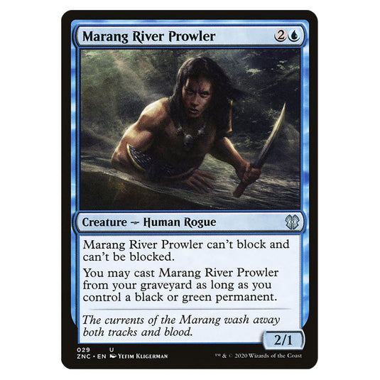 Marang River Prowler 029 card from the Magic The Gathering set Zendikar Rising Commander