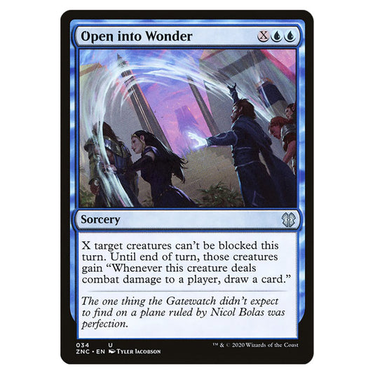 Open into Wonder 034 card from the Magic The Gathering set Zendikar Rising Commander