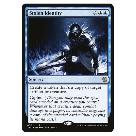 Stolen Identity 037 card from the Magic The Gathering set Zendikar Rising Commander