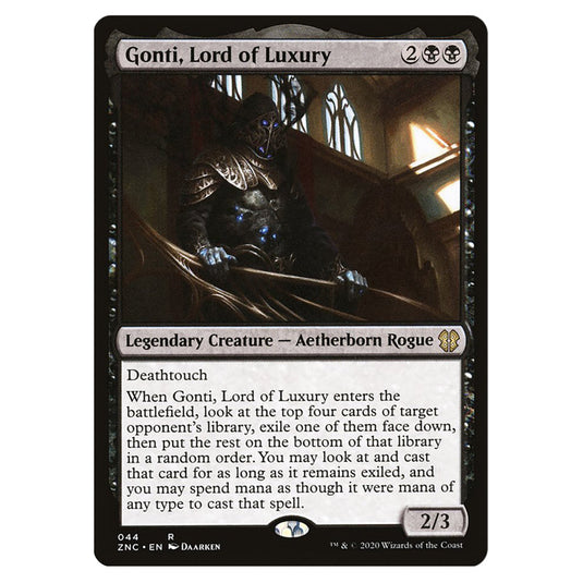 Gonti, Lord of Luxury 044 card from the Magic The Gathering set Zendikar Rising Commander