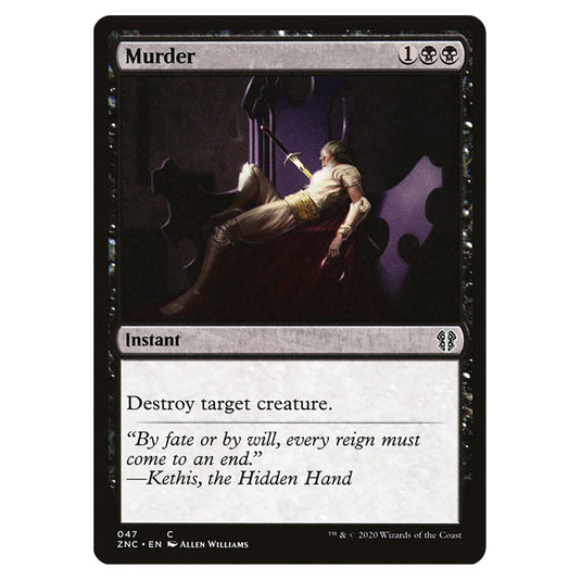 Murder 047 card from the Magic The Gathering set Zendikar Rising Commander
