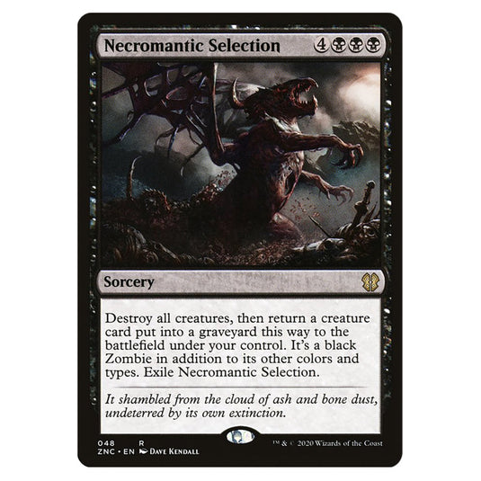 Necromantic Selection 048 card from the Magic The Gathering set Zendikar Rising Commander