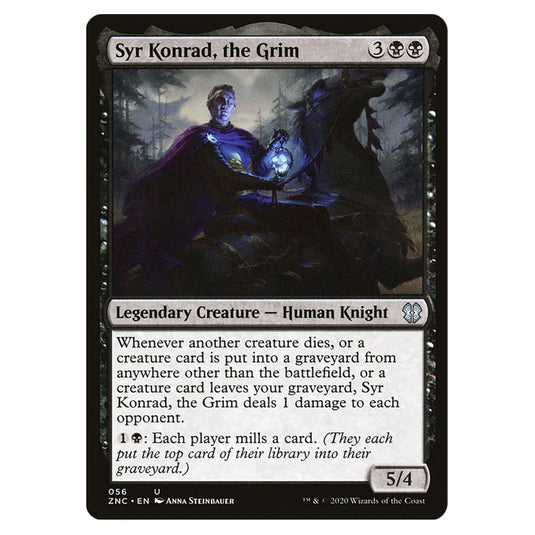 Syr Konrad, the Grim 056 card from the Magic The Gathering set Zendikar Rising Commander