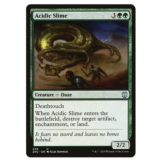 Acidic Slime 059 card from the Magic The Gathering set Zendikar Rising Commander