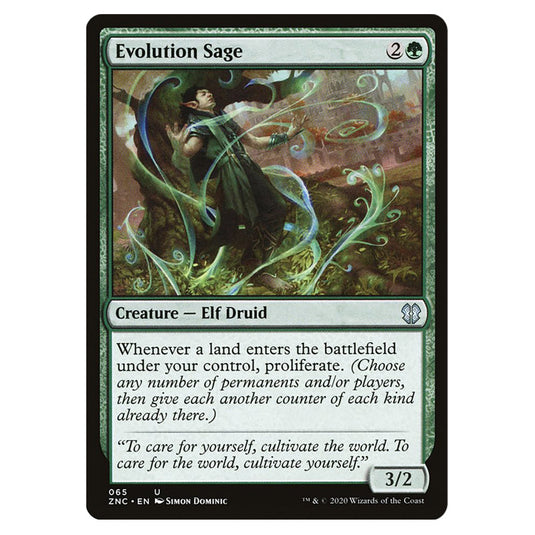 Evolution Sage 065 card from the Magic The Gathering set Zendikar Rising Commander