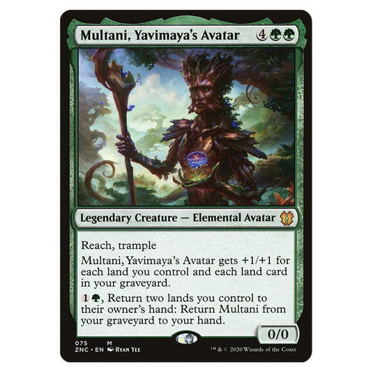Multani, Yavimaya's Avatar 075 card from the Magic The Gathering set Zendikar Rising Commander