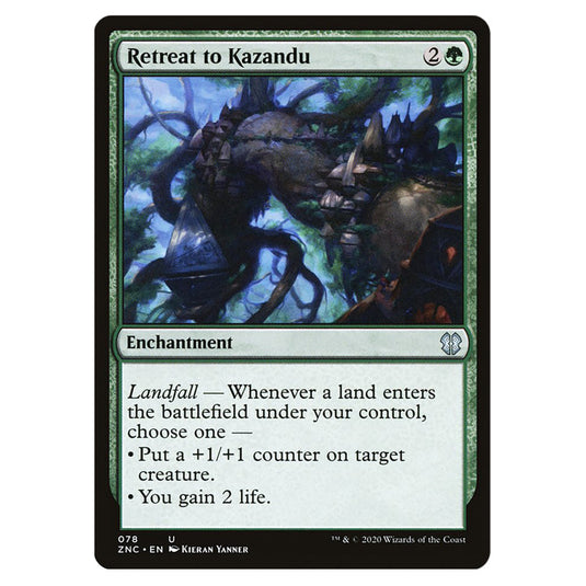 Retreat to Kazandu 078 card from the Magic The Gathering set Zendikar Rising Commander