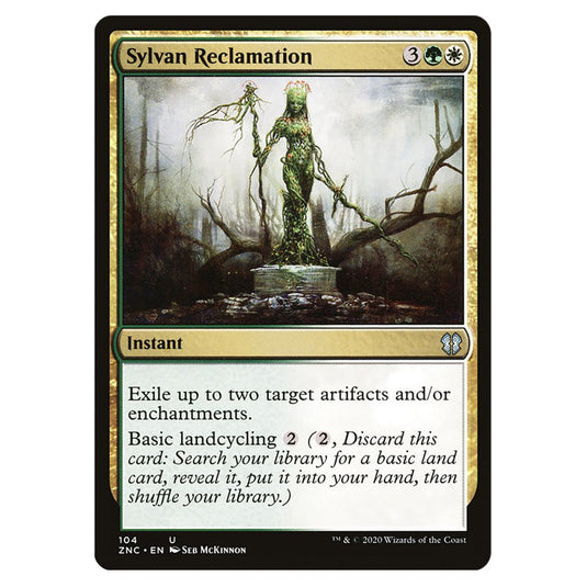 Sylvan Reclamation 104 card from the Magic The Gathering set Zendikar Rising Commander