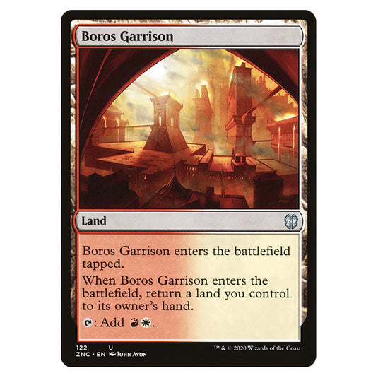 Boros Garrison 122 card from the Magic The Gathering set Zendikar Rising Commander