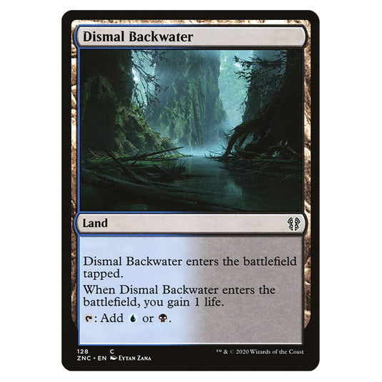 Dismal Backwater 128 card from the Magic The Gathering set Zendikar Rising Commander