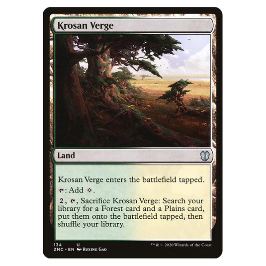 Krosan Verge 134 card from the Magic The Gathering set Zendikar Rising Commander
