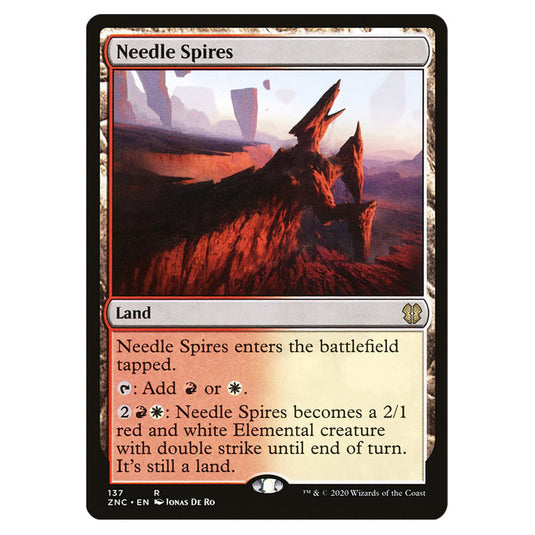 Needle Spires 137 card from the Magic The Gathering set Zendikar Rising Commander