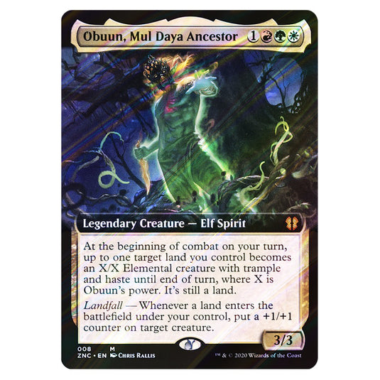 Obuun, Mul Daya Ancestor 008 card from the Magic The Gathering set Zendikar Rising Commander