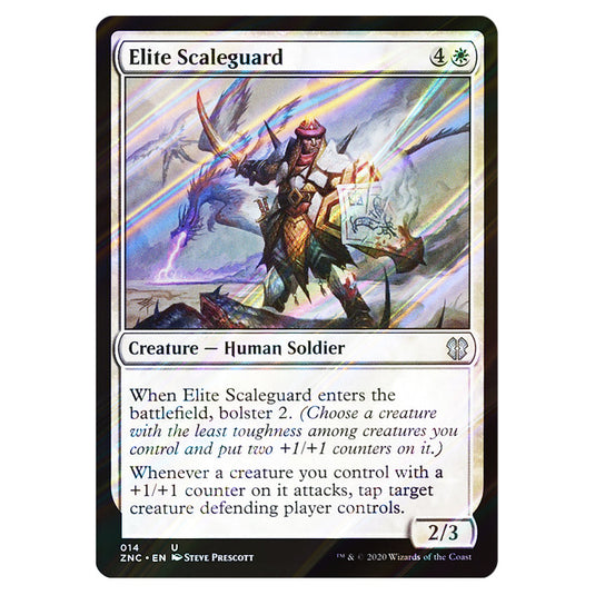 Elite Scaleguard 014 card from the Magic The Gathering set Zendikar Rising Commander