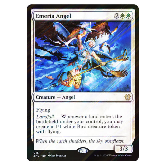 Emeria Angel 015 card from the Magic The Gathering set Zendikar Rising Commander