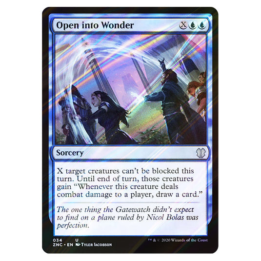 Open into Wonder 034 card from the Magic The Gathering set Zendikar Rising Commander