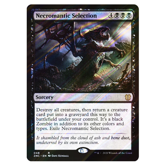 Necromantic Selection 048 card from the Magic The Gathering set Zendikar Rising Commander