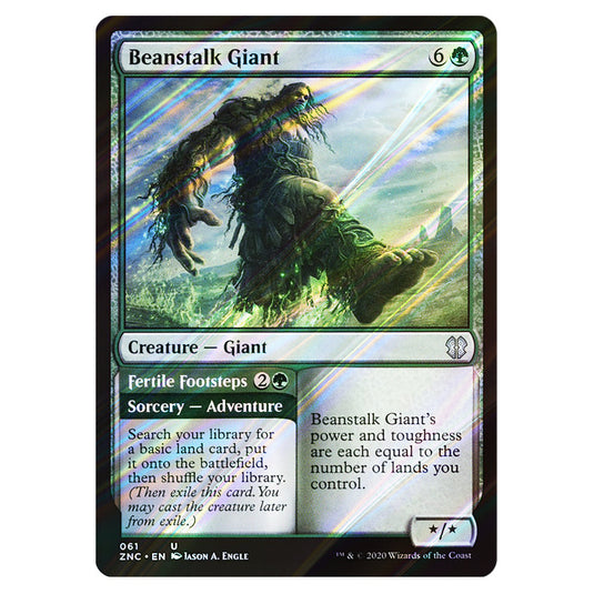 Beanstalk Giant // Fertile Footsteps 061 card from the Magic The Gathering set Zendikar Rising Commander
