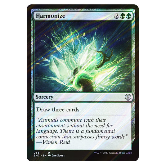 Harmonize 068 card from the Magic The Gathering set Zendikar Rising Commander