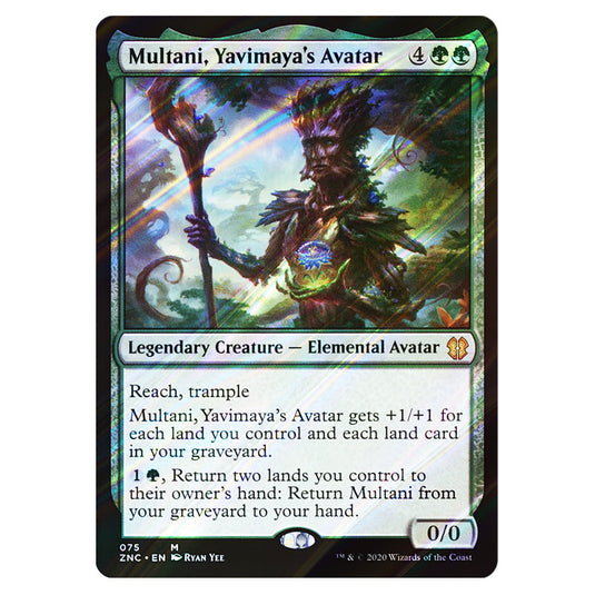 Multani, Yavimaya's Avatar 075 card from the Magic The Gathering set Zendikar Rising Commander