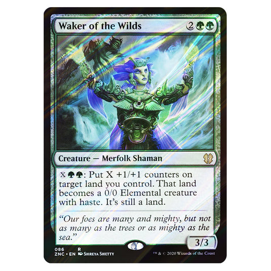 Waker of the Wilds 086 card from the Magic The Gathering set Zendikar Rising Commander