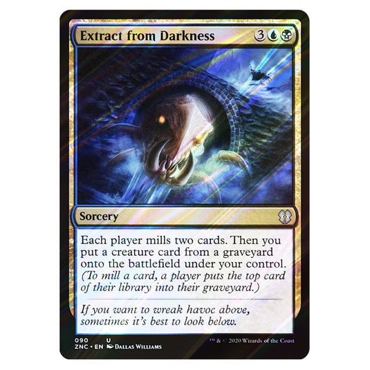 Extract from Darkness 090 card from the Magic The Gathering set Zendikar Rising Commander