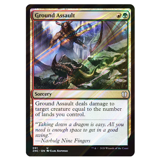 Ground Assault 091 card from the Magic The Gathering set Zendikar Rising Commander