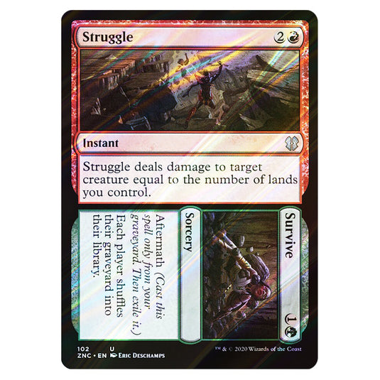 Struggle // Survive 102 card from the Magic The Gathering set Zendikar Rising Commander