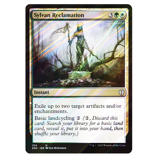 Sylvan Reclamation 104 card from the Magic The Gathering set Zendikar Rising Commander