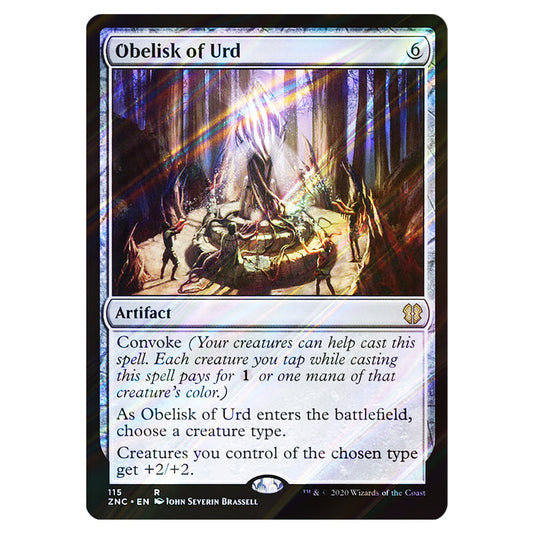 Obelisk of Urd 115 card from the Magic The Gathering set Zendikar Rising Commander