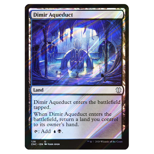 Dimir Aqueduct 126 card from the Magic The Gathering set Zendikar Rising Commander