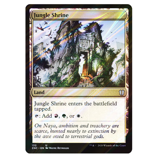 Jungle Shrine 132 card from the Magic The Gathering set Zendikar Rising Commander