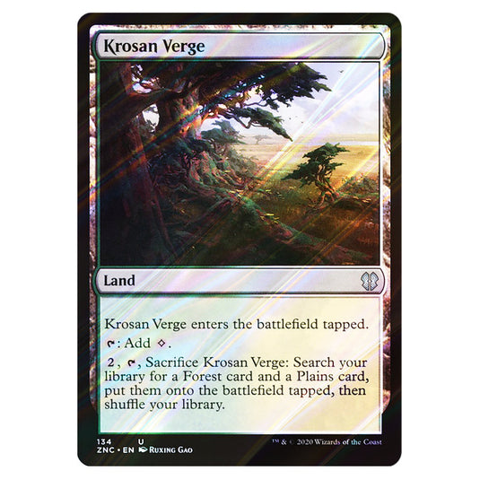 Krosan Verge 134 card from the Magic The Gathering set Zendikar Rising Commander