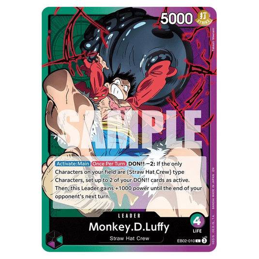 Monkey.D.Luffy EB02-010 card from the One Piece set Anime 25th Collection