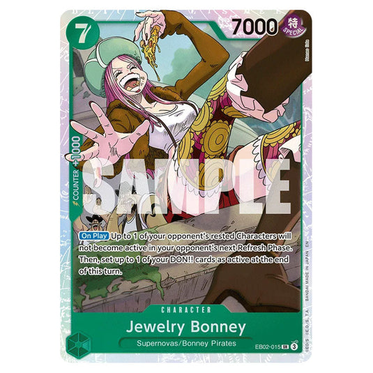 Jewelry Bonney EB02-015 card from the One Piece set Anime 25th Collection