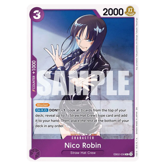 Nico Robin EB02-036 card from the One Piece set Anime 25th Collection
