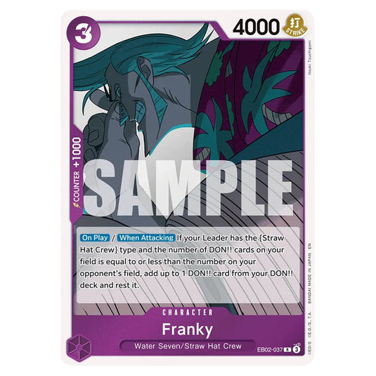 Franky EB02-037 card from the One Piece set Anime 25th Collection