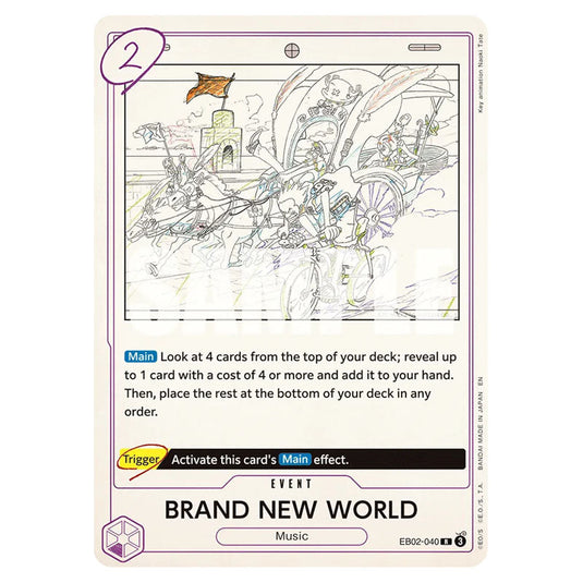 BRAND NEW WORLD EB02-040 card from the One Piece set Anime 25th Collection