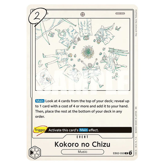 Kokoro no Chizu EB02-050 card from the One Piece set Anime 25th Collection