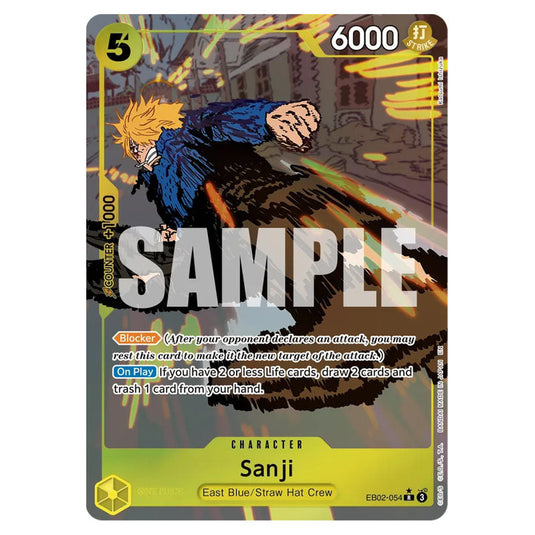 Sanji EB02-054a card from the One Piece set Anime 25th Collection