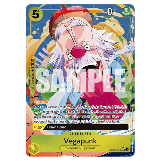 Vegapunk EB02-056a card from the One Piece set Anime 25th Collection
