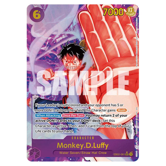 Monkey.D.Luffy EB02-061a card from the One Piece set Anime 25th Collection