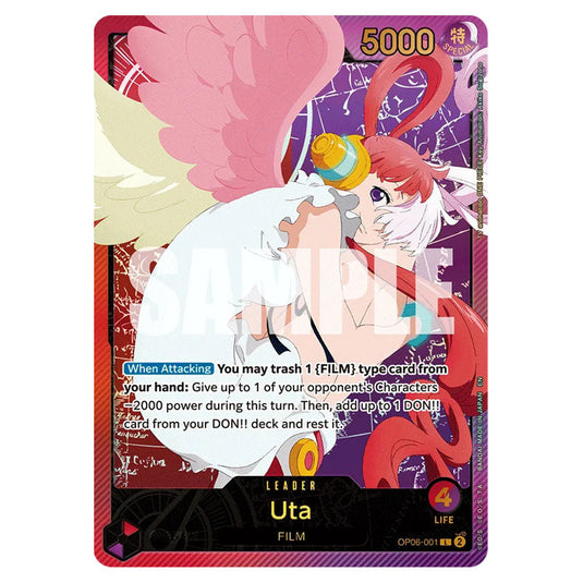 Uta OP06-001(EB02) card from the One Piece set Anime 25th Collection