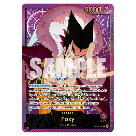 Foxy OP07-059(EB02) card from the One Piece set Anime 25th Collection